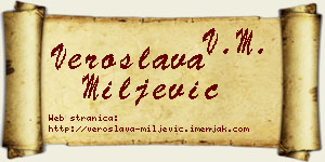 Veroslava Miljević vizit kartica